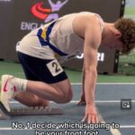 photo of A sprinter in the 'marks' position