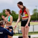 Martha May receiving her Gold Medal at the Essex AA County Championships - U18W HJ - 1.60m